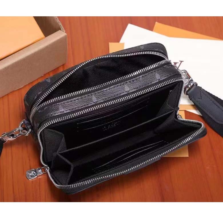 Louis Vuitton, Bags, Auth Louis Vuitton Monogram Eclipse Alpha Wearable  Wallet M826 Mens Bag