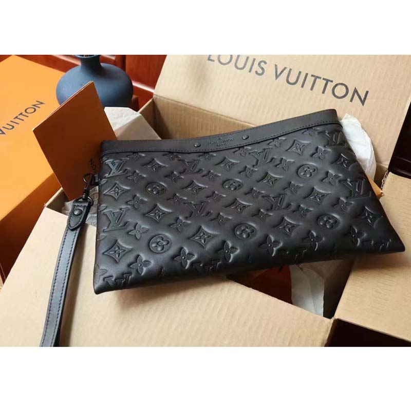 Louis Vuitton Vintage Black Monogram Shadow Discovery Pochette PM Leather  Pouch/Pochette, Best Price and Reviews