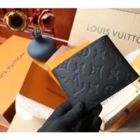 Louis Vuitton LV Unisex Multiple Wallet Black Monogram Shadow Calf Leather Cowhide (5)