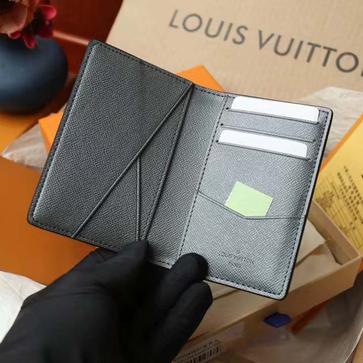 Louis Vuitton LV pocket organizer new Grey Leather ref.194137