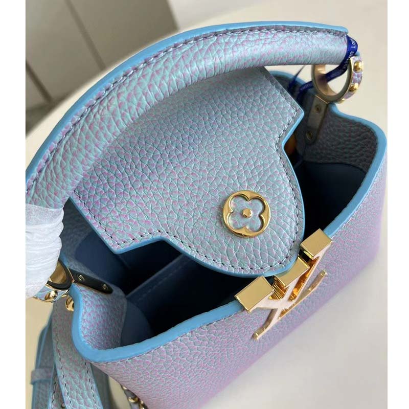 Capucines Mini bag in purple leather Louis Vuitton - Second Hand / Used –  Vintega