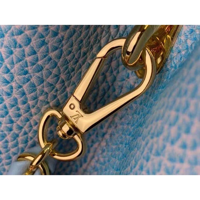 Capucines glitter handbag Louis Vuitton Gold in Glitter - 31471933