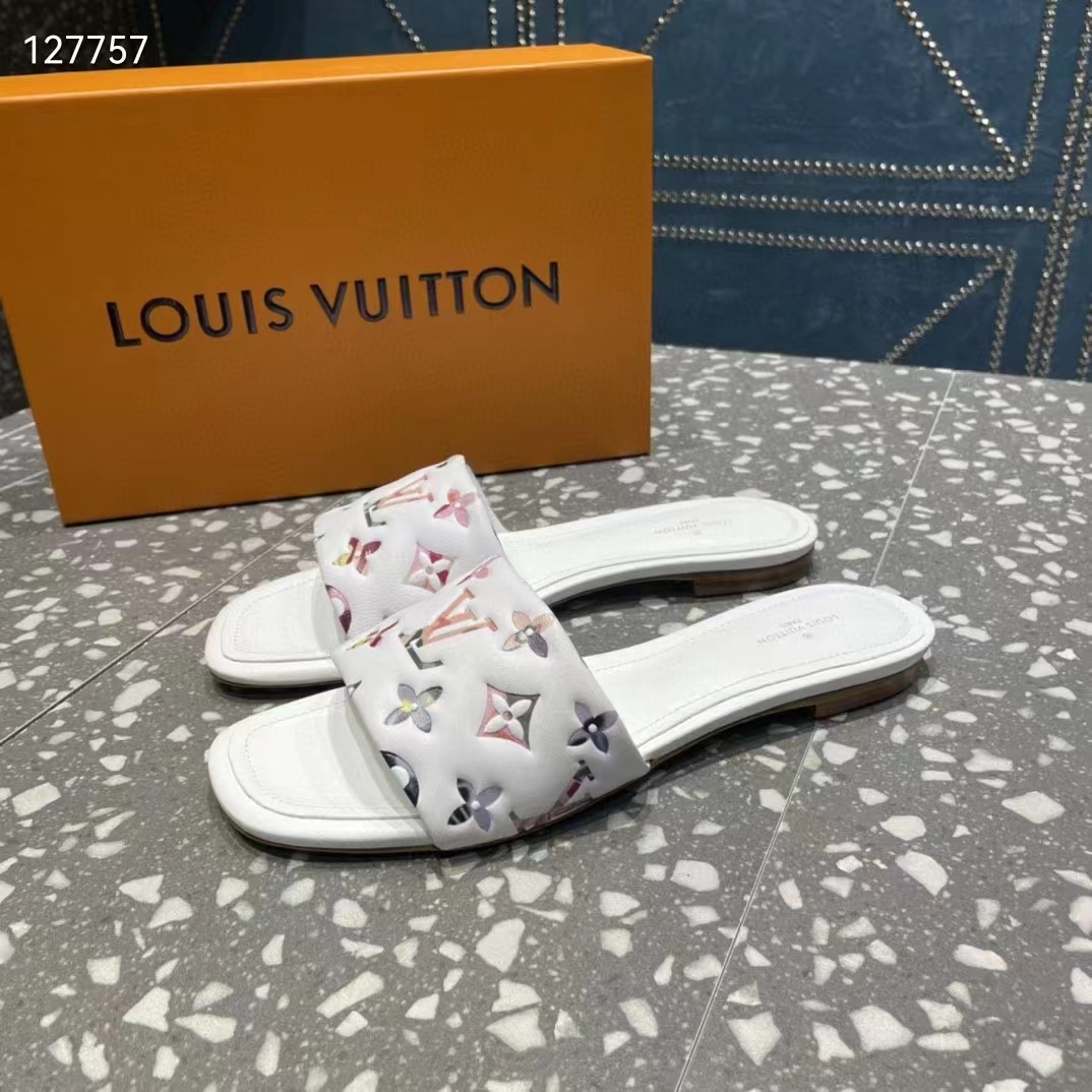 Louis Vuitton® Revival Flat Mule White. Size 34.0 in 2023