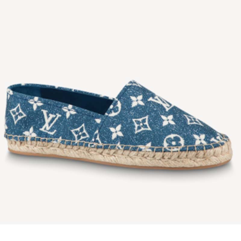 Louis Vuitton LV Women Starboard Flat Espadrille White Perforated Calf  Leather Rope Rubber - LULUX