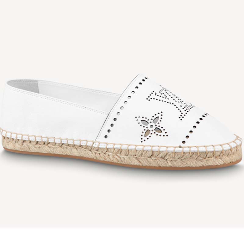 Louis Vuitton Starboard Wedge Sandal White. Size 39.0