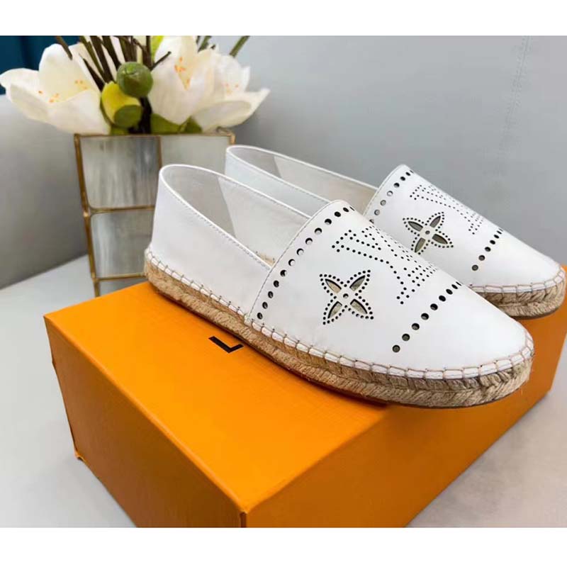 Louis Vuitton Starboard Flat Espadrille White. Size 38.0