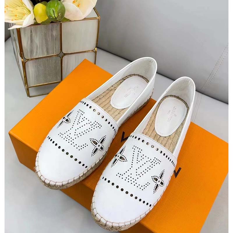 Louis Vuitton Leather Espadrilles - White Flats, Shoes - LOU804933