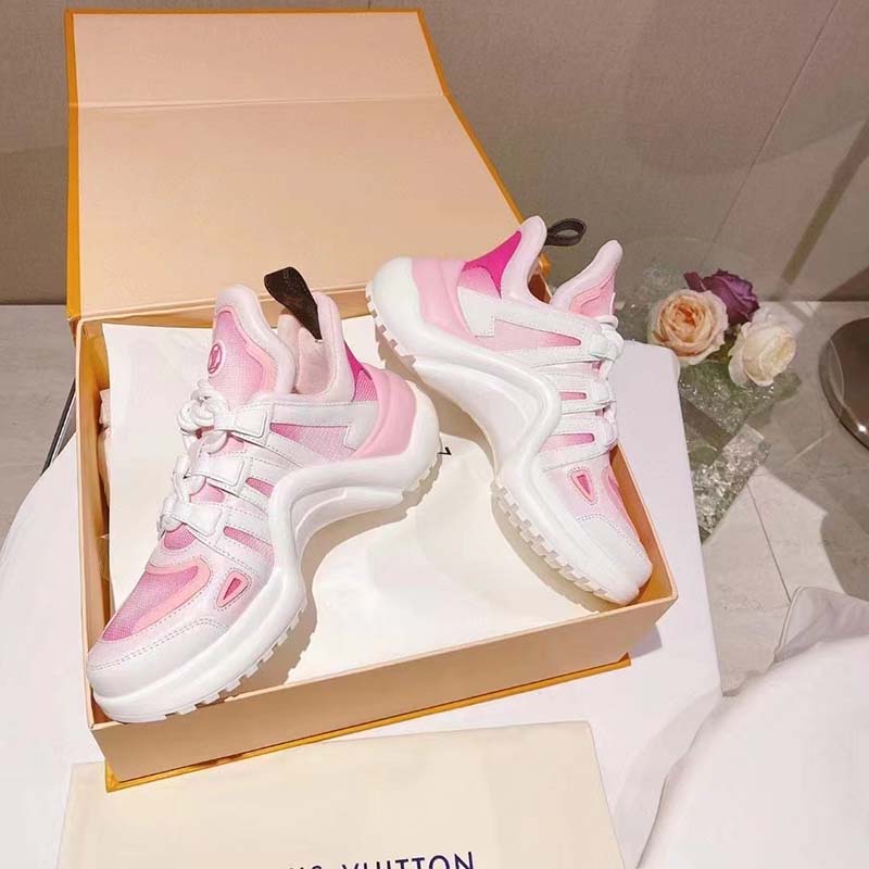 Rare Cotton Candy Louis Vuitton Womens Archlight Sneakers Made in Italy 39  US 8