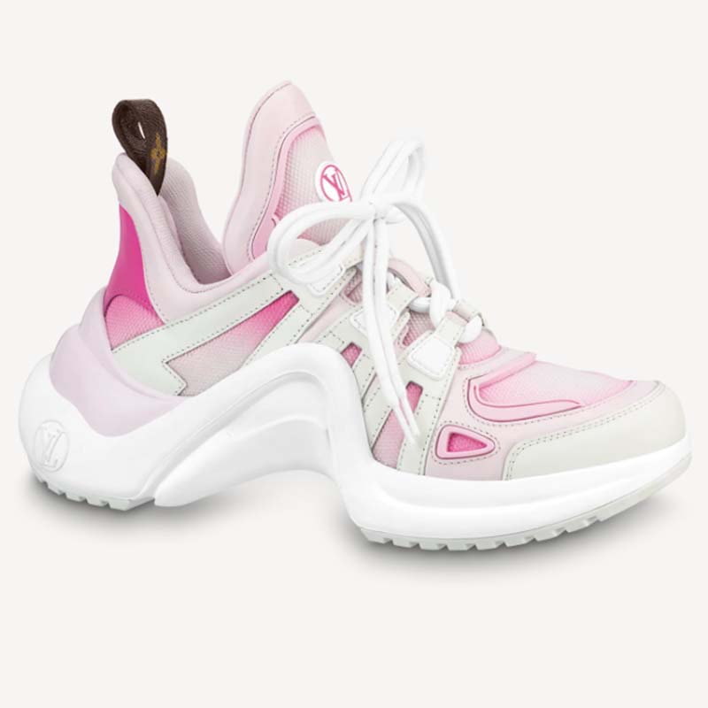 Louis Vuitton - Authenticated Archlight Trainer - Cloth Pink Abstract for Women, Never Worn