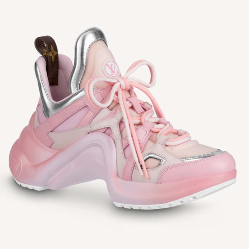 Louis Vuitton LV Women Charlie Sneaker Rose Clair Pink Recycled Rubber LV  Initials - LULUX