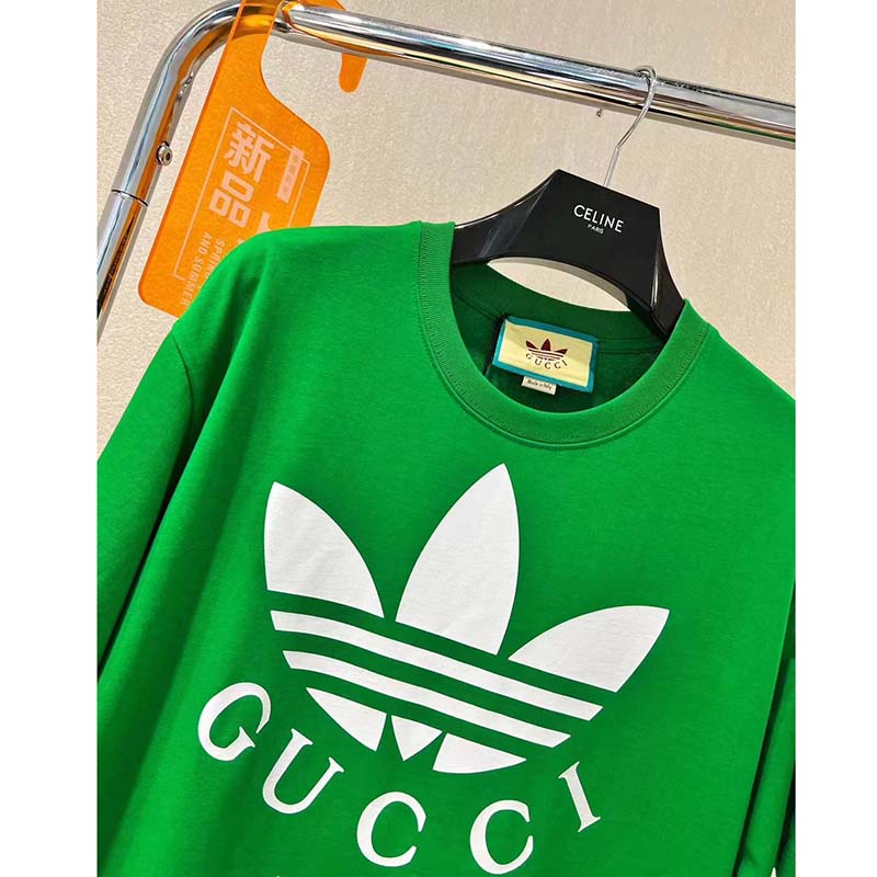 Gucci Adidas X Cotton Sweatshirt in Green for Men