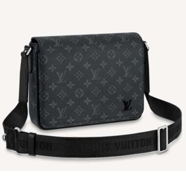 Louis Vuitton LV Men District PM Bag in Monogramme Eclipse Coated Canvas