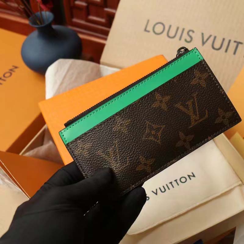 Louis Vuitton Card Holder PM Jaune Mat Monogram Macassar