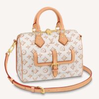 Louis Vuitton LV Women Speedy Bandoulière 25 Handbag Beige Monogram Coated Canvas (11)