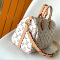 Louis Vuitton LV Women Speedy Bandoulière 25 Handbag Beige Monogram Coated Canvas (11)