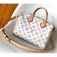 Louis Vuitton LV Women Speedy Bandoulière 25 Handbag Beige Monogram Coated Canvas (11)