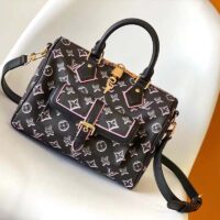 Louis Vuitton LV Women Speedy Bandoulière 25 Handbag Black Monogram Coated Canvas (11)