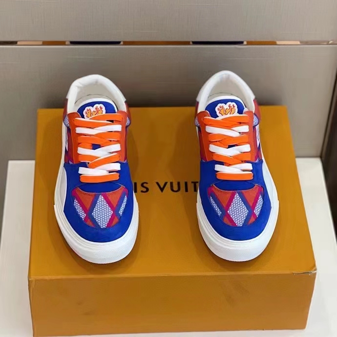 Louis Vuitton LV Ollie Richelieu Trainers Orange For Men LV - Fernize