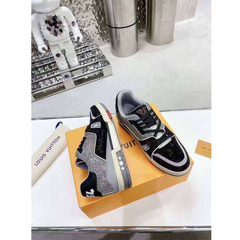 LOUIS VUITTON Technical Nylon Monogram Rubber Aftergame Sneakers 35.5 Black  588927