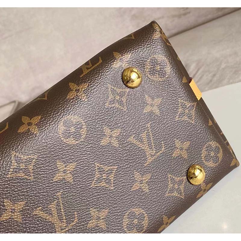 Carry all cloth handbag Louis Vuitton Brown in Cloth - 28225888