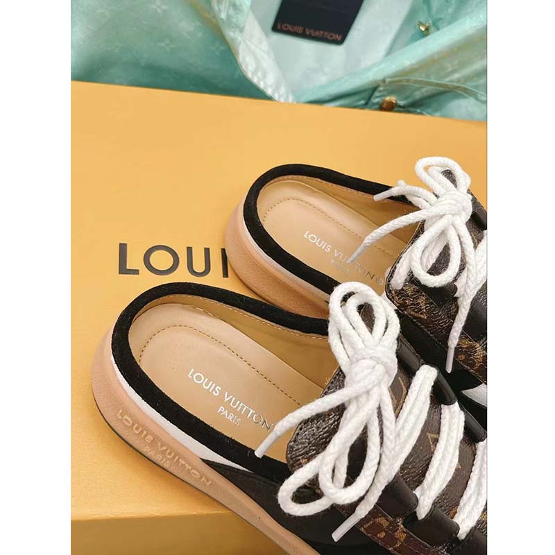 Louis Vuitton Lous Open Back Cognac Slip On Sneakers - Sneak in Peace