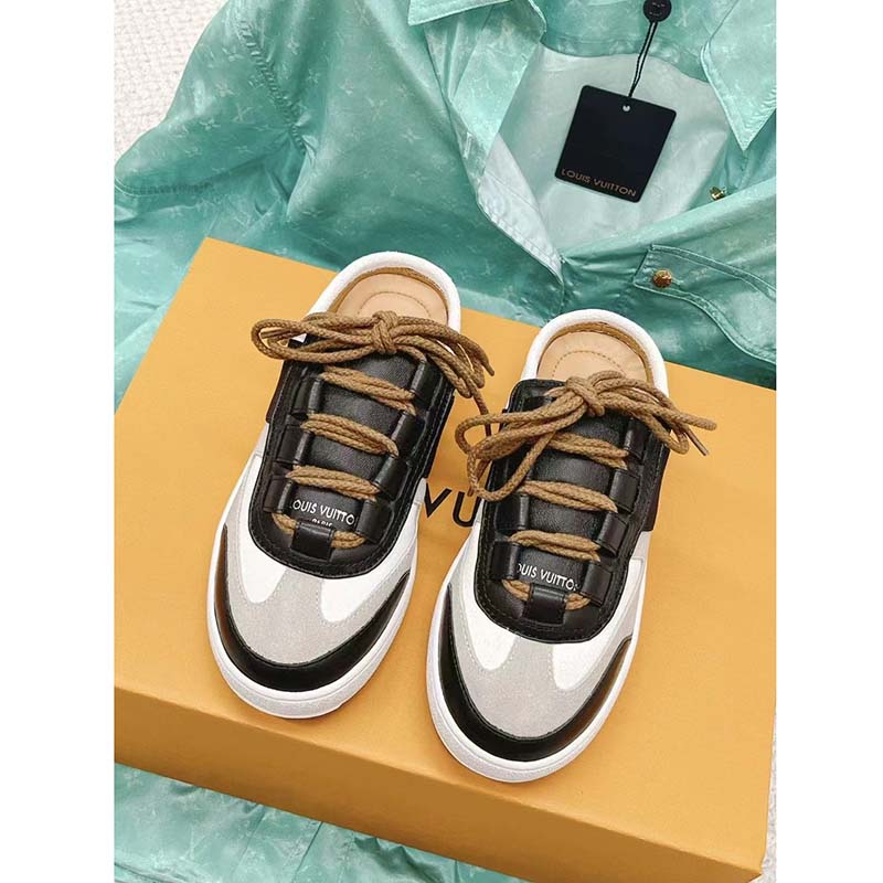 Women Low Top Suede & Leather Platform Trainer Luxury Sneakers Lv''s Shoes  - China Replica Shoes and Brand Shoes price