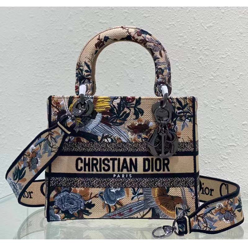 Christian Dior Medium Lady D-Lite Bag Dior Jardin d'Hiver