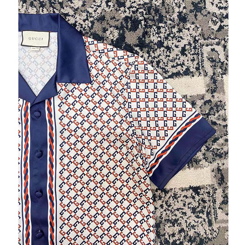 Gucci Geometric G Cotton Shirt for Men
