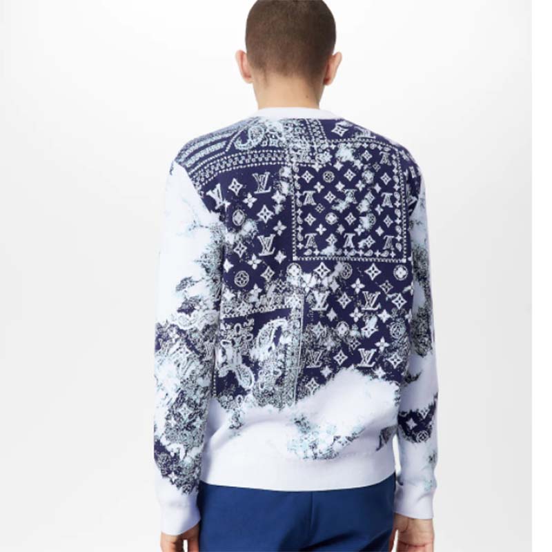 Louis Vuitton Monogram Knit Bandana Blue Sweatshirt, Cheap Stclaircomo  Jordan outlet