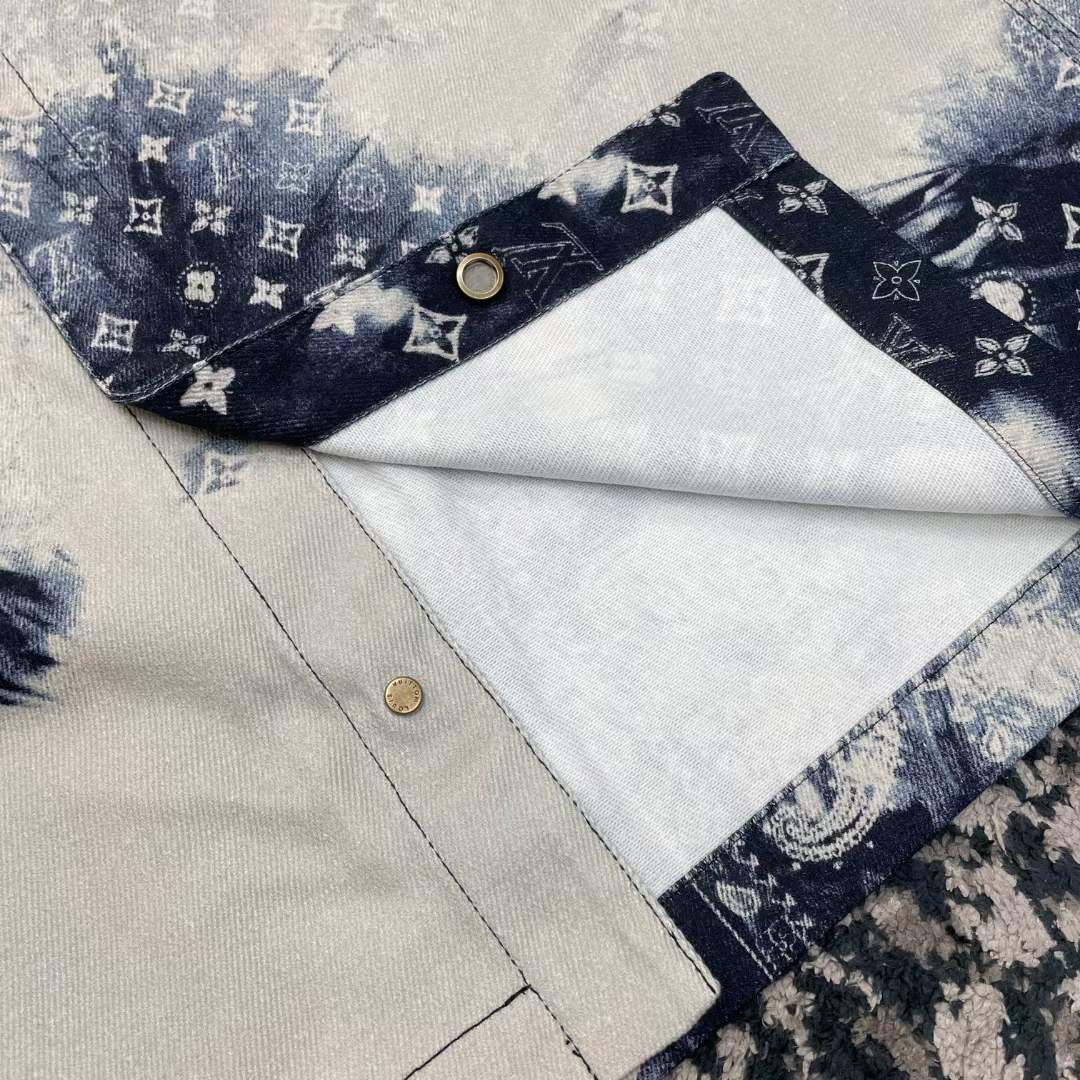 Louis Vuitton LV Women Monogram Bandana Short-Sleeved Shirt Cotton