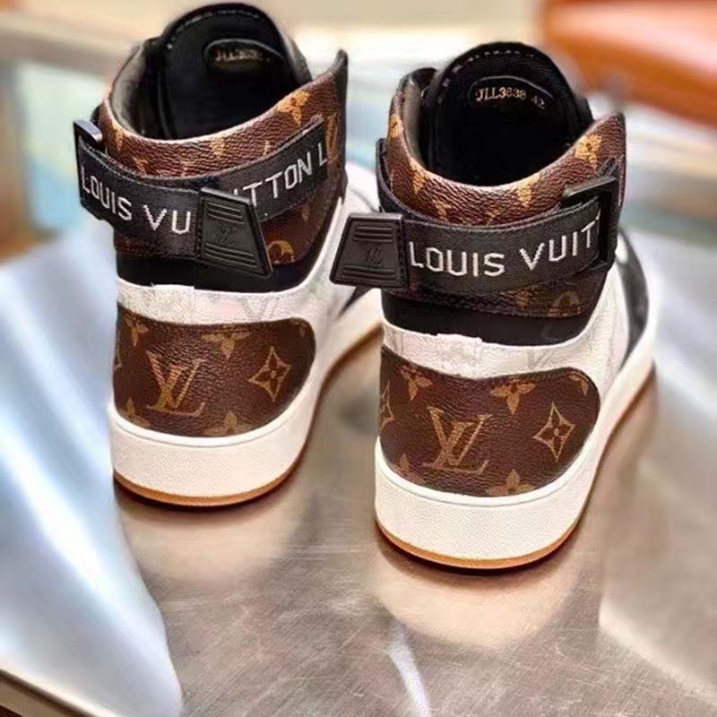 Louis Vuitton Tricolor Monogram Rivoli Sneaker Boot 8.5 – The Closet