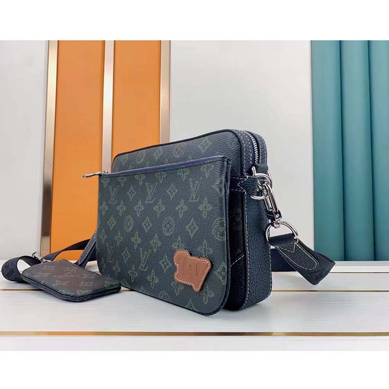 Louis Vuitton® Trio Messenger Cobalt. Size  Small coin purse, Louis vuitton,  Messenger bag