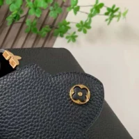 Louis Vuitton LV Women Capucines Mini Handbag Black Taurillon Leather (5)