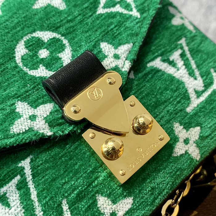 Louis Vuitton, Bags, Louis Vuitton Micro Metis Lv Match Monogram Jacquard  Velvet Green