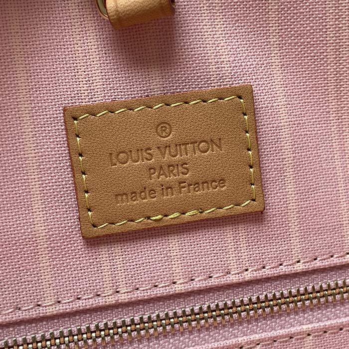 Louis+Vuitton+OnTheGo+Tote+GM+Pink%2CBeige+Canvas%2CRaffia+Monogram for  sale online