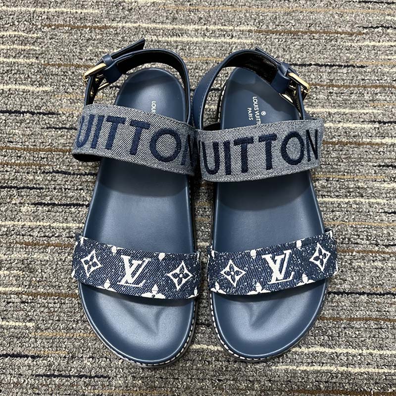 Louis Vuitton Women's Paseo Flat Comfort Sandal Studded Monogram