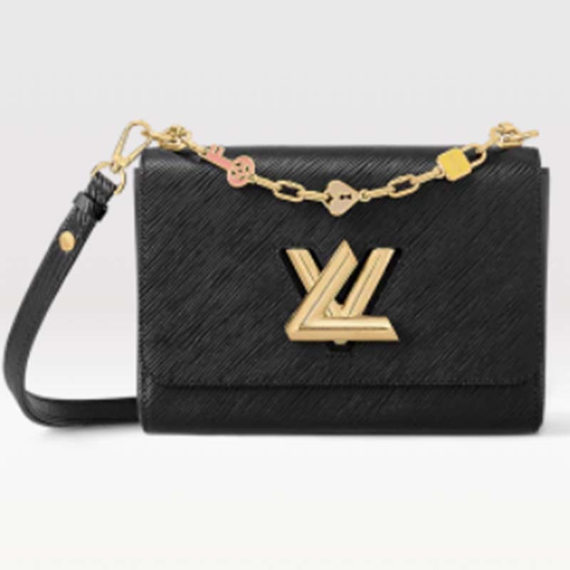 Louis Vuitton LV Twist MM Epi bag Black Leather ref.785403 - Joli
