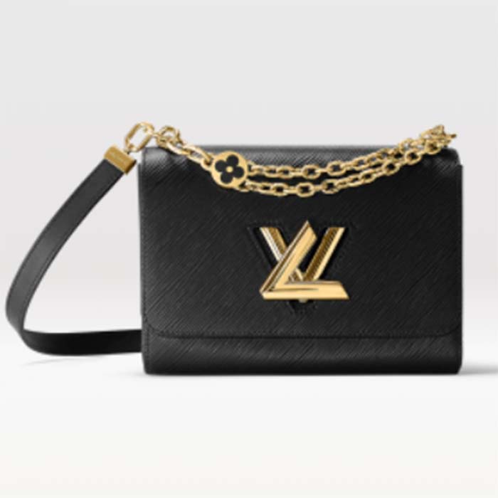 Louis Vuitton Black Monogram Coated Canvas/Suede/Leather Wild Twist mm Bag