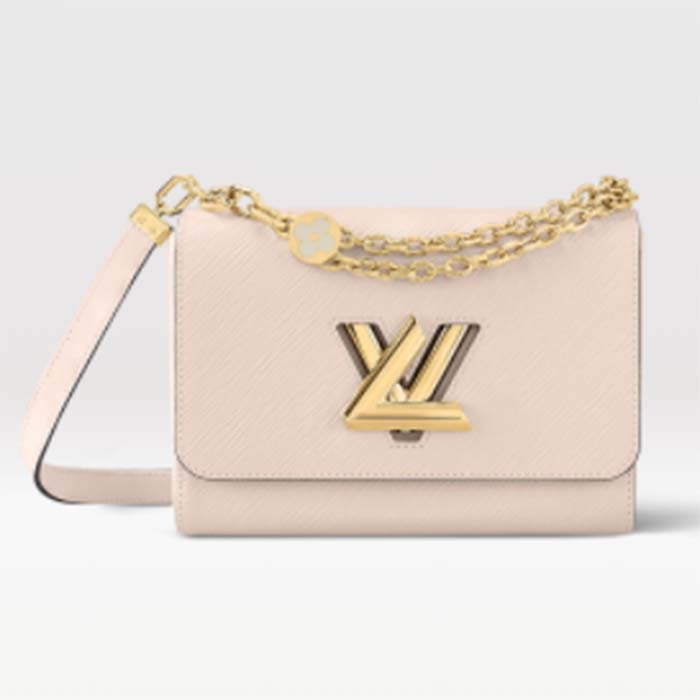 Louis Vuitton LV Women Twist MM Handbag Quartz White Epi Grained Leather -  LULUX