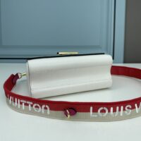 Louis Vuitton LV Women Twist MM Lemon Handbag White Epi Grained Cowhide (3)