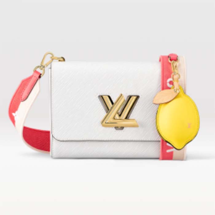 Louis Vuitton Twist MM Bag With Lemon-Shaped Charm Leather In
