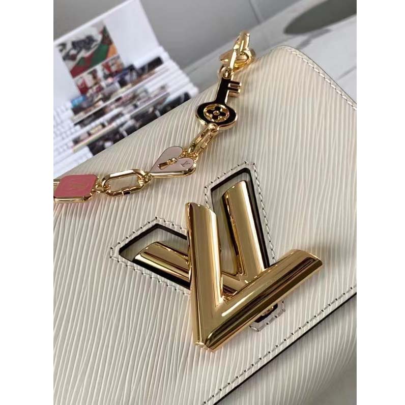 Louis Vuitton LV Women Twist PM Handbag Quartz White Epi Grained Leather -  LULUX
