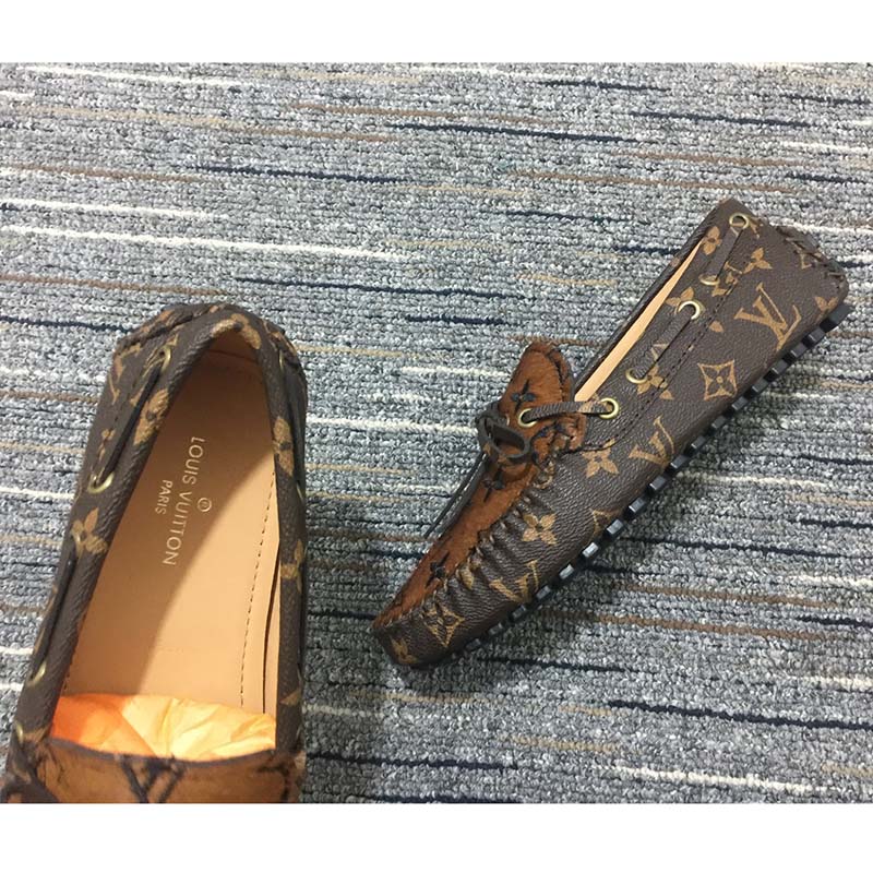 Louis Vuitton Monogram Pattern Patent Leather Loafers
