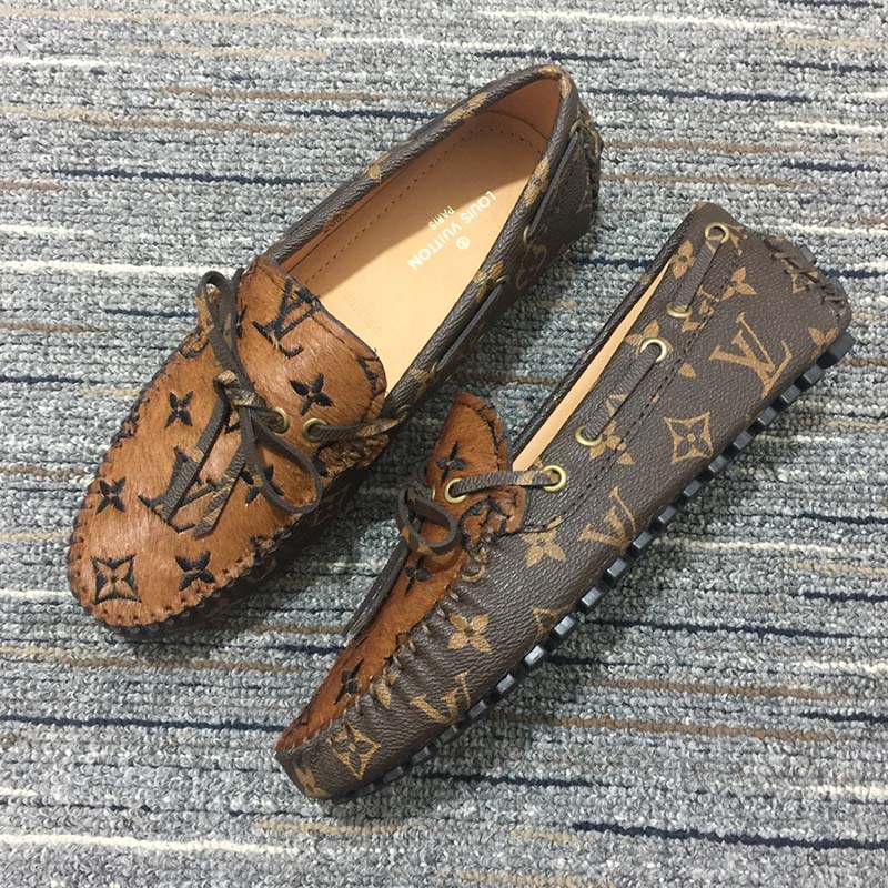 Louis Vuitton LV Monogram Patent Leather Loafers - Brown Flats, Shoes -  LOU807539
