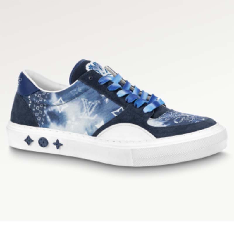 Louis Vuitton Blue Watercolor Monogram Ollie Sneakers – Savonches