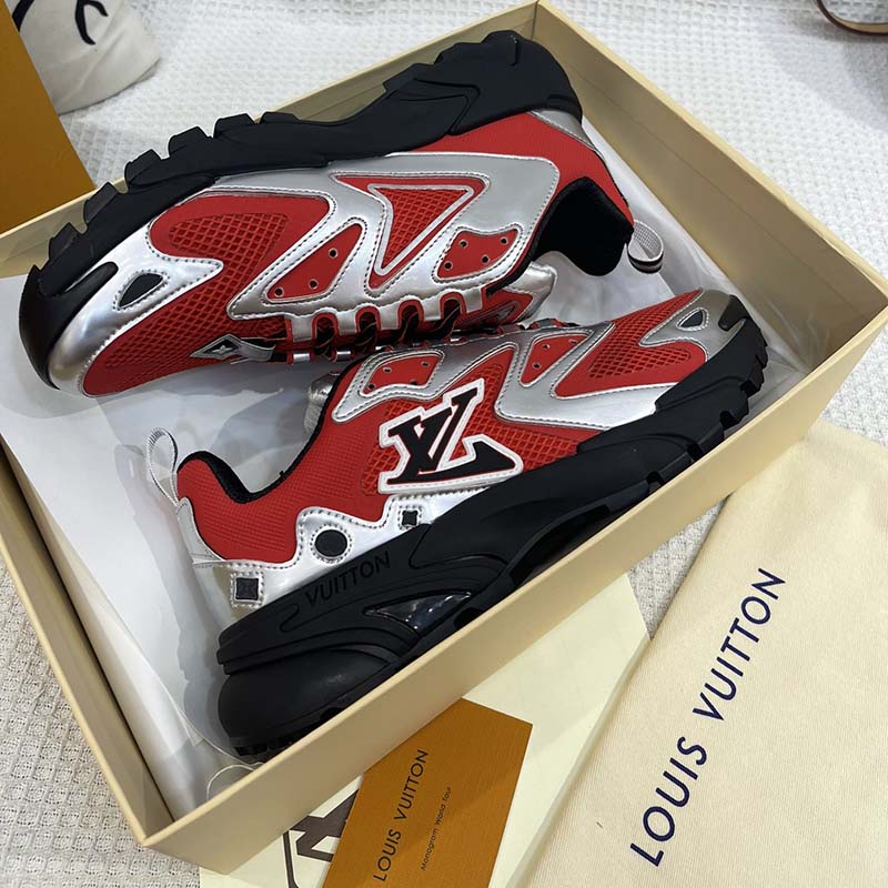 Louis Vuitton 1AA39A LV Runner Tatic Sneaker , Red, Confirm