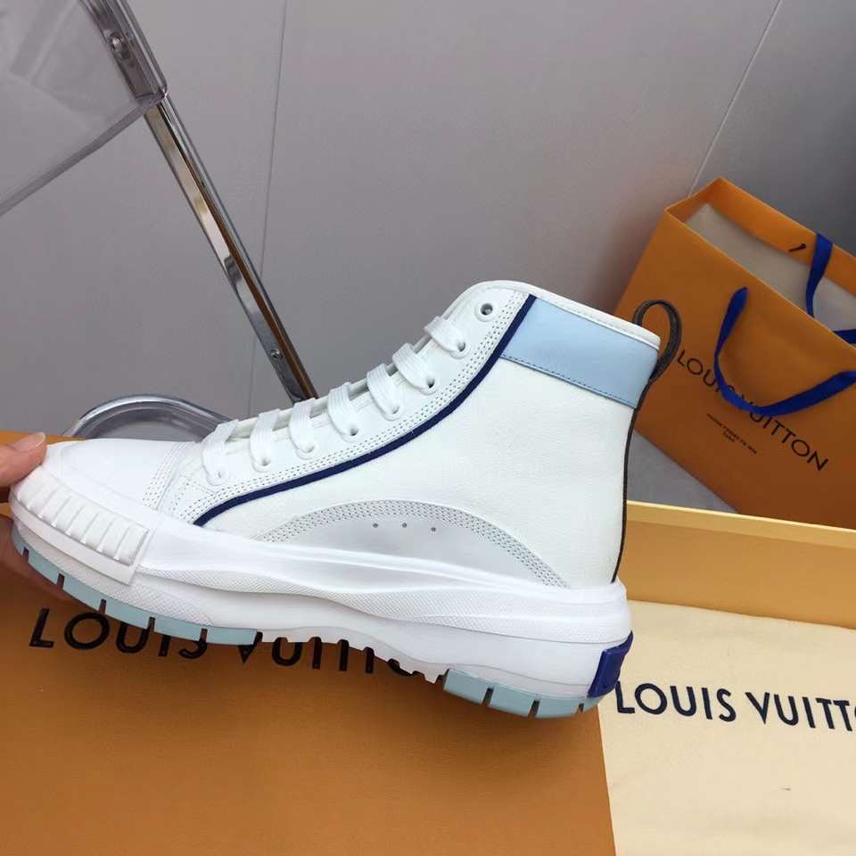 Louis Vuitton LV Squad trainer boots new Blue ref.472063 - Joli Closet