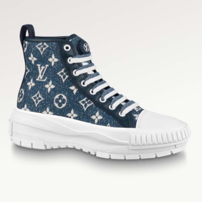 WMNS) LOUIS VUITTON LV Boombox Monogram Sneakers Denim-Blue 1A8E3S - KICKS  CREW