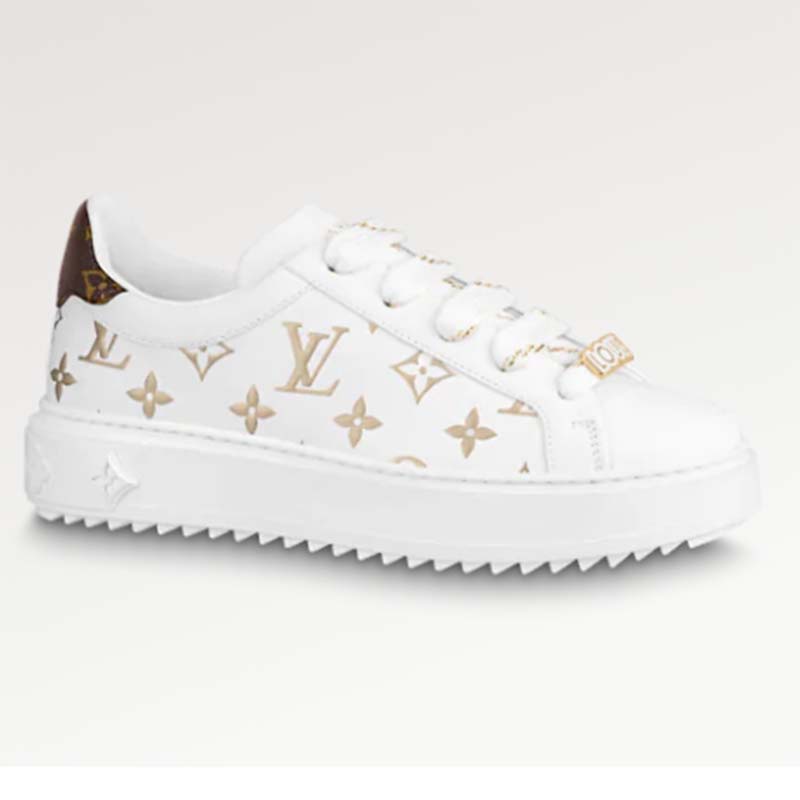 Louis Vuitton White/Gold Nylon and Foil Leather Arclight Low Top Sneakers  Size 39 Louis Vuitton