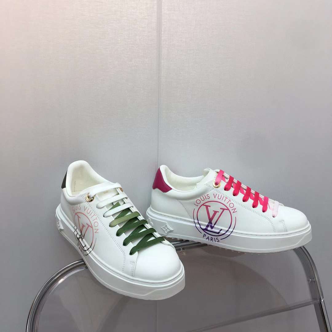 Louis Vuitton Unisex LV Squad Sneaker Boot Pink Canvas Rubber Outsole  Circle - LULUX